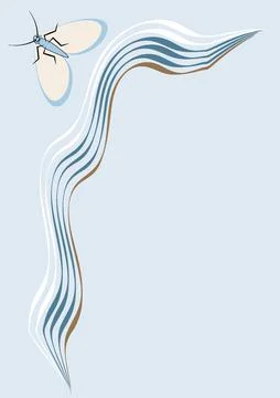 Illustration on A4 format - frames of moths. Design element for the design of Stockillustratie