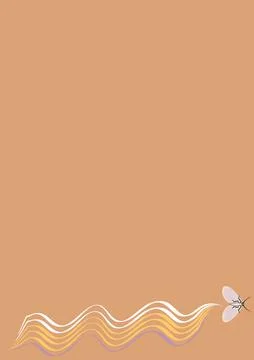 Illustration on A4 format - frames of moths. Design element for the design of Stock Illustration