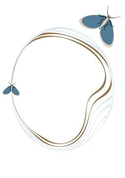 Illustration on A4 format - frames of moths. Design element for the design of 스톡 일러스트