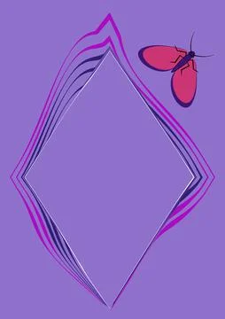 Illustration on A4 format - frames of moths. Design element for the design of Illustrazione stock