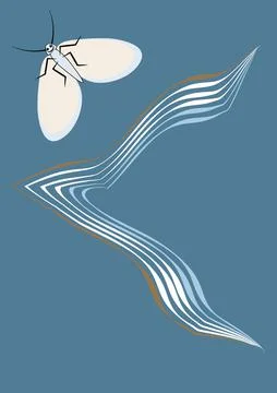 Illustration on A4 format - frames of moths. Design element for the design of イラスト素材
