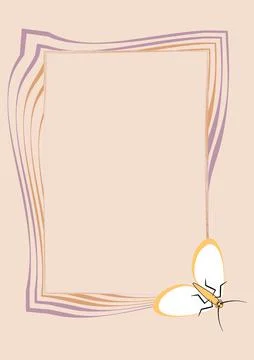 Illustration on A4 format - frames of moths. Design element for the design of Illustrazione stock