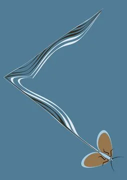 Illustration on A4 format - frames of moths. Design element for the design of Illustrazione stock
