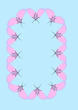 Illustration on A4 format - frames of moths. Design element for the design of イラスト素材