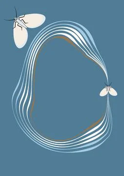 Illustration on A4 format - frames of moths. Design element for the design of 스톡 일러스트