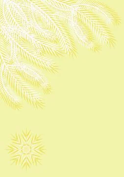 Illustration on A4 format - spruce branch, New Year card. Design element Stock Illustration