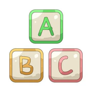 Illustration of ABC block Stock Illustration