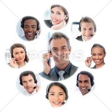 Illustration about operators working Stock Illustration