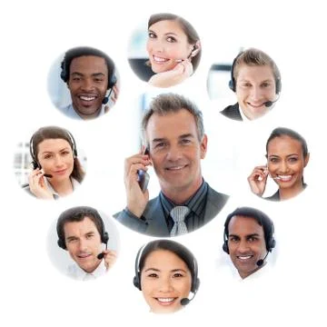 Illustration about operators working Stock Illustration