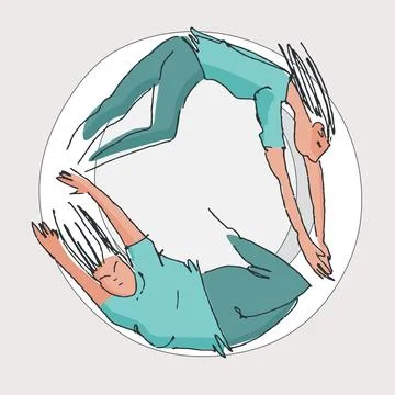 Illustration about the problem of eating disorder - using sketch technique 스톡 일러스트