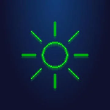 Illustration of absrtract green led light sun circle Stock Illustration