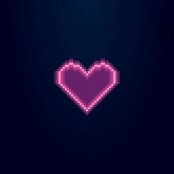 Illustration of absrtract red or pink led light heart symbol Stock Illustration