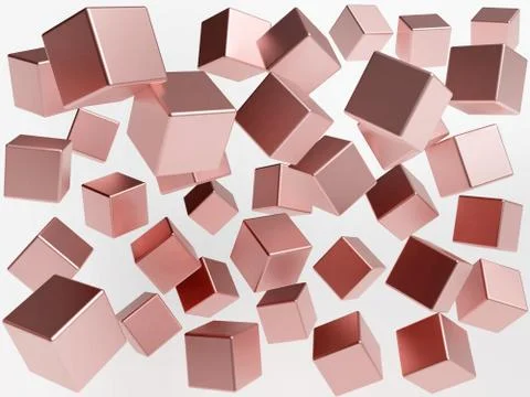 Illustration of abstract 3d cubes background Stock Illustration
