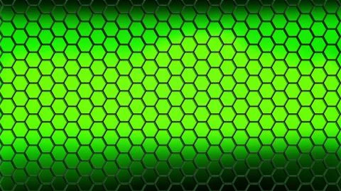 Illustration. Abstract background consisting of black hexagons on a green bac イラスト素材