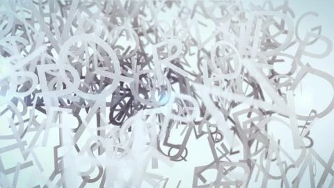 Illustration of Abstract background with Letters. Depth of field Stock Illustration
