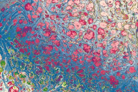 Illustration of abstract colorful marble pattern texture - Ebru art Illustrazione stock