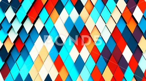 Illustration of abstract colorful rhomb geometric surface Stock Illustration