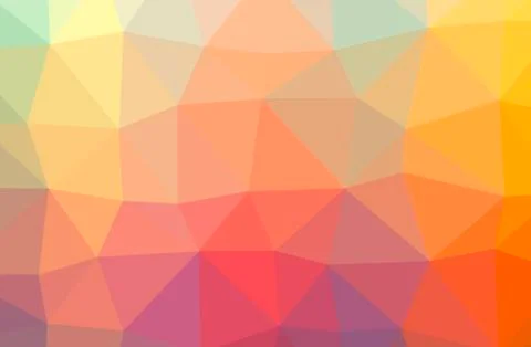 Illustration of abstract low poly orange horizontal background. Stock Illustration