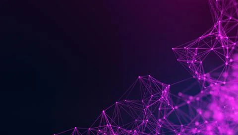 Illustration of abstract network connection structure Illustrazione stock