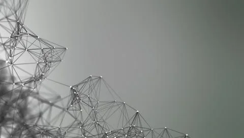 Illustration of abstract network connection structure Illustrazione stock