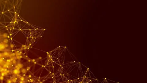 Illustration of abstract network connection structure 스톡 일러스트