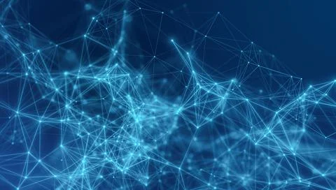 Illustration of abstract network connection structure Illustrazione stock