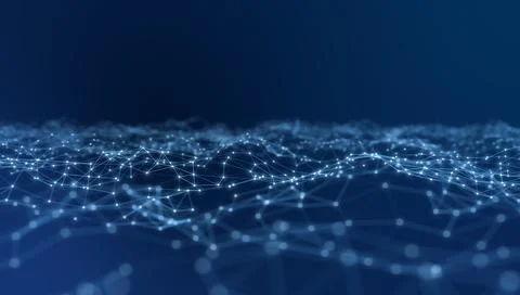 Illustration of abstract network connection structure 스톡 일러스트