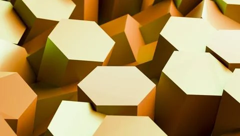Illustration of abstract pattern of irregular honeycomb shapes in warm sha... Stock Photos