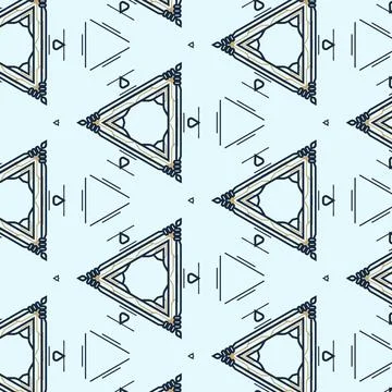 Illustration of abstract seamless pattern design with triangular shapes Stock Photos