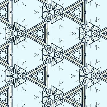 Illustration of abstract seamless pattern design with triangular shapes Foto stock