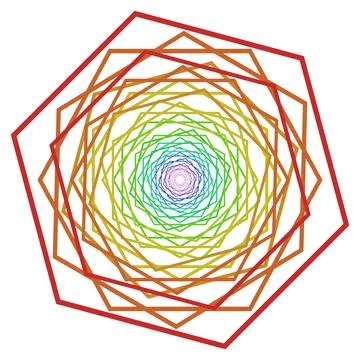 Illustration of abstract shape that is going to infinity  Illustrazione stock