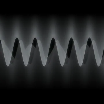 Illustration of abstract sound waves pattern isolated on dark background 스톡 일러스트