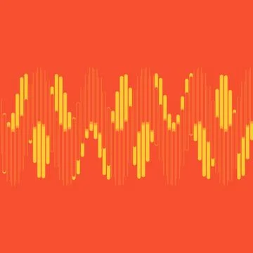 Illustration of abstract sound waves pattern for the background Stock Illustration