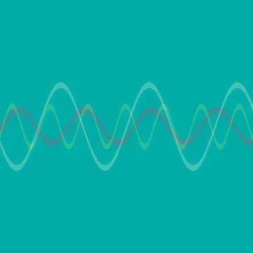 Illustration of abstract sound waves pattern isolated on blue background 스톡 일러스트