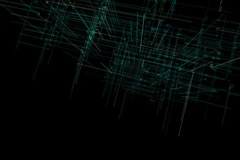 Illustration abstract space with lines Stock Illustration