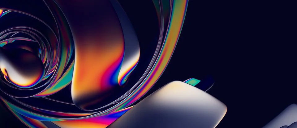 Illustration of an abstract stream wave Illustrazione stock