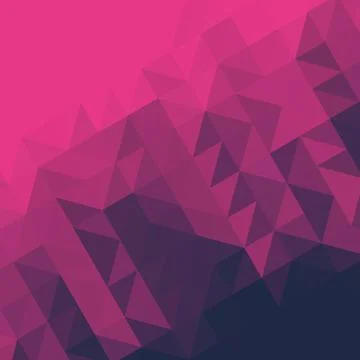 Illustration of abstract triangle patterns in pink and purple colors Stock Photos