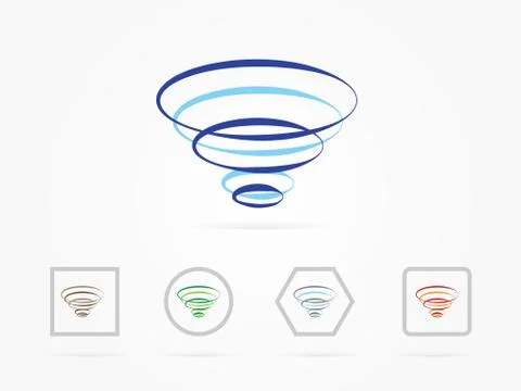 Illustration Abstract twisting lines Stock Illustration