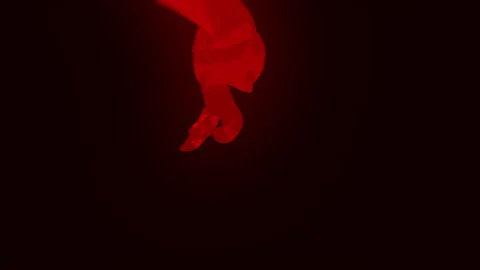 Illustration Abstraction Red fabric develops on a black background. 動画素材 150664119