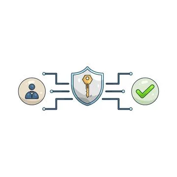 Illustration of Access control Stock Illustration