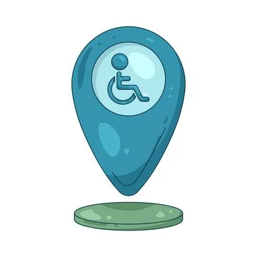 Illustration of accessibility GPS map location Stock Illustration