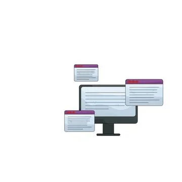 Illustration of Accounting software Stock Illustration