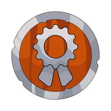 Illustration of achievement button Stock Illustration