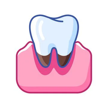 Illustration of aching tooth. Dentistry and health care icon. Stomatology Illustrazione stock