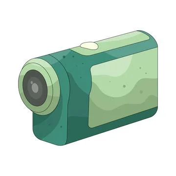 Illustration of action camera Illustrazione stock