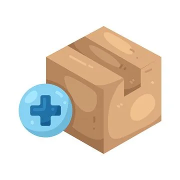 Illustration of Add box 스톡 일러스트