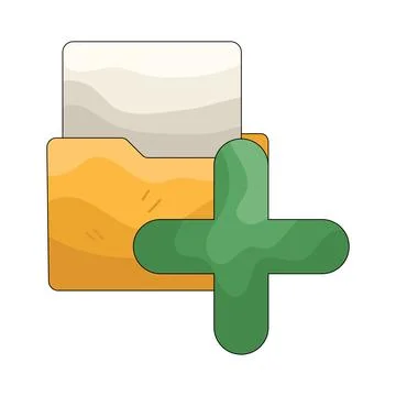 Illustration of add folder Stock Illustration