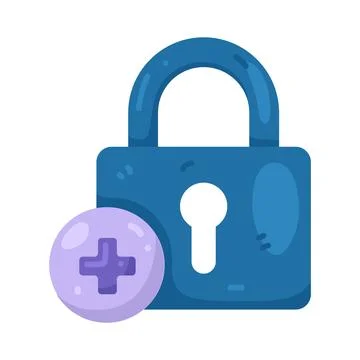 Illustration of Add lock Illustrazione stock