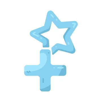 Illustration of Add star Illustrazione stock