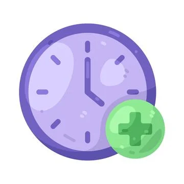 Illustration of Add time 스톡 일러스트